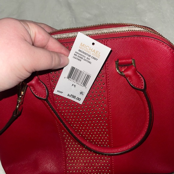 MK • “Microstud Cindy” • Michael Kors • Red Purse♥️ - Picture 6 of 7